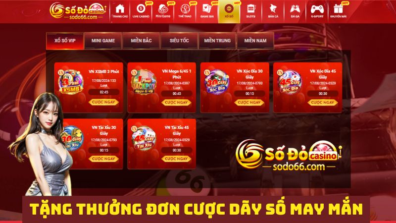 Cược xổ số nhận quà may mắn 