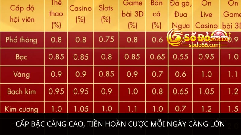 tiền hoàn cược mỗi ngày càng lớn 