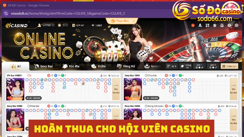  hoàn thua cho hội viên tại chơi tại sảnh casino